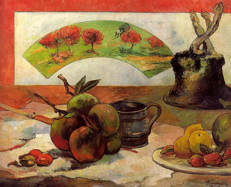Paul Gauguin Still Life with Fan Norge oil painting art